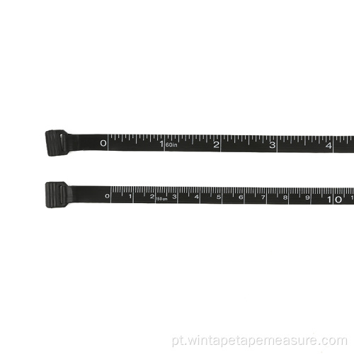 Fita métrica retrátil preta para costura de 1,5 m